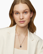 Petrvs® Horse Amulet in 18K Rose Gold with Black Mother of Pearl and Diamonds, 16.4mm